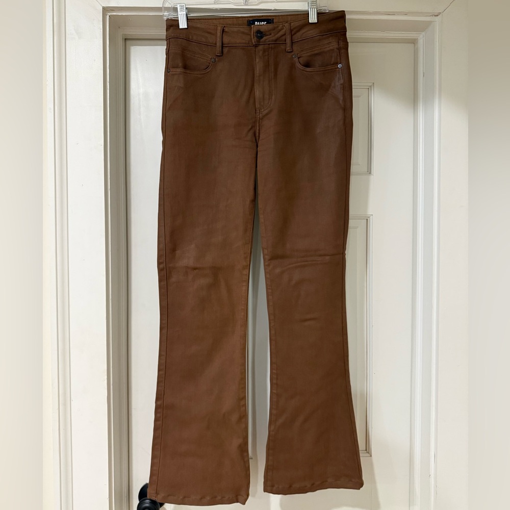 PAIGE Brown Flare Jeans - High-Rise Wide Leg